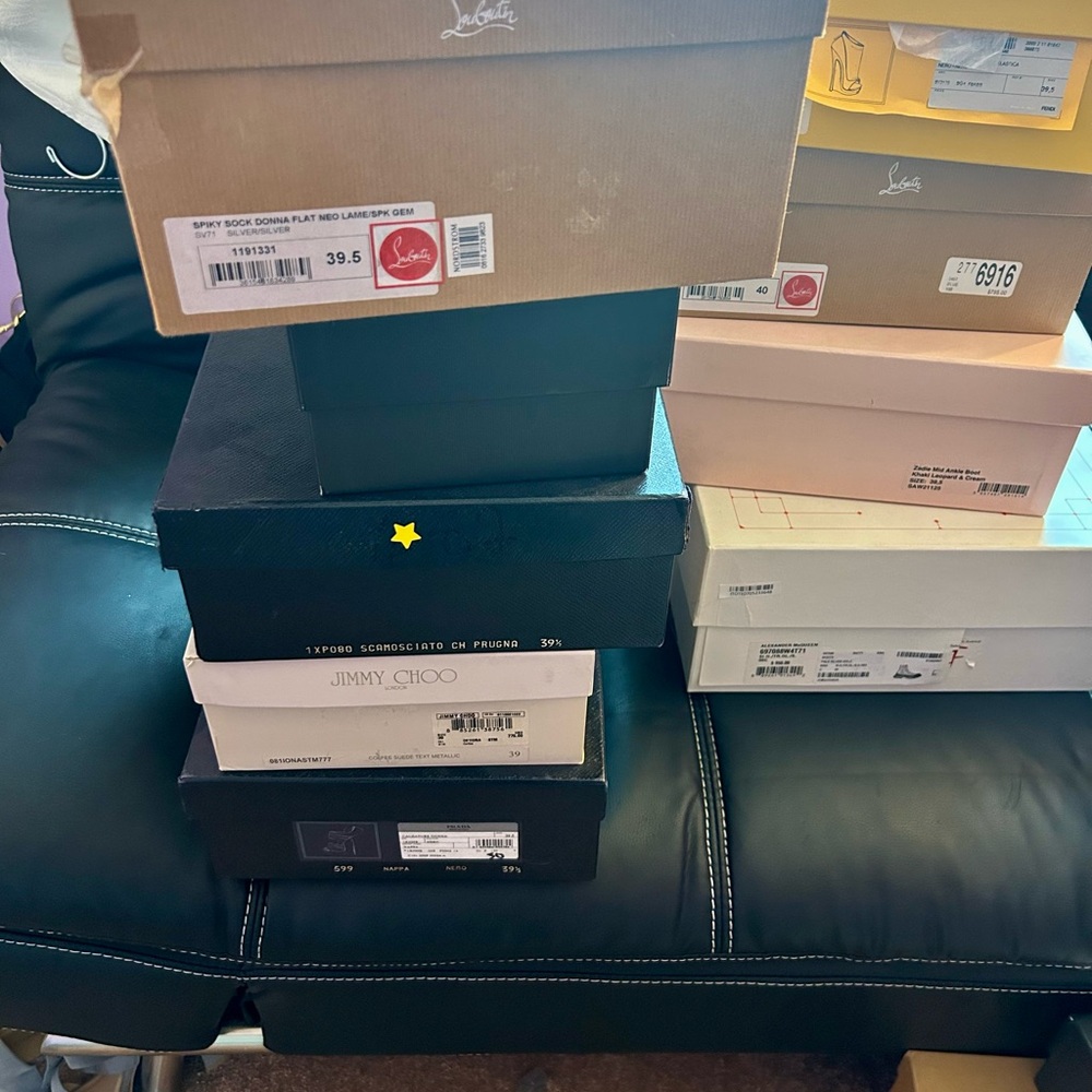 Christian Louboutin, Gucci, Prada, Jimmy Choo, Fendi & other Designer Shoe Boxes